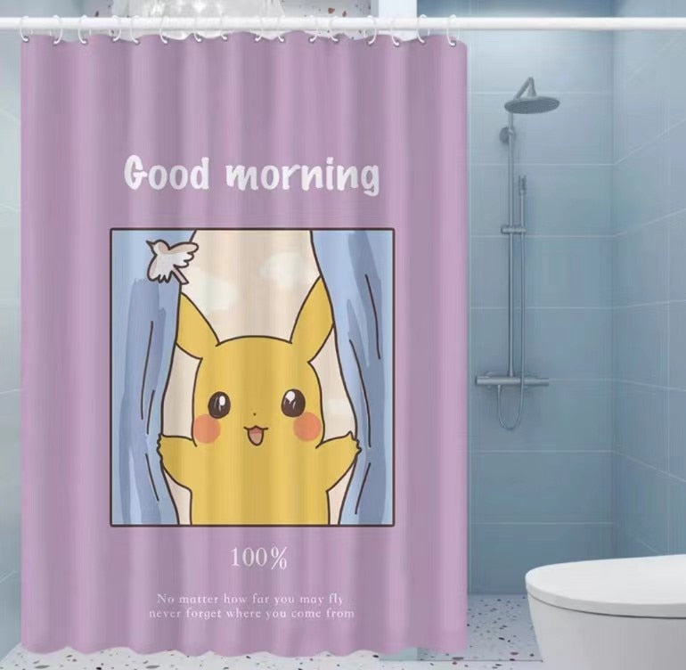 Rosa Duschdraperi Pikachu