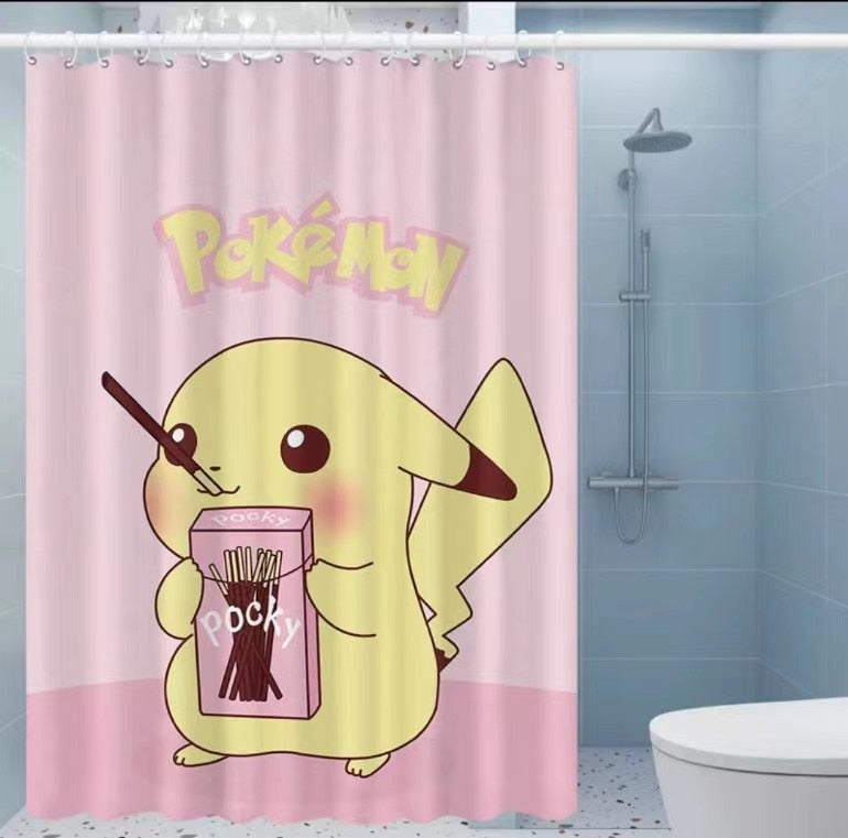 Rosa Duschdraperi Pikachu