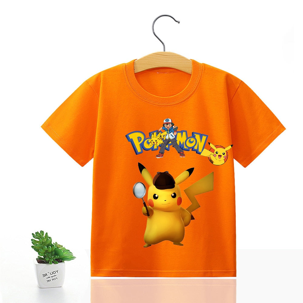 Orange Pokémon Tshirt Pikachu