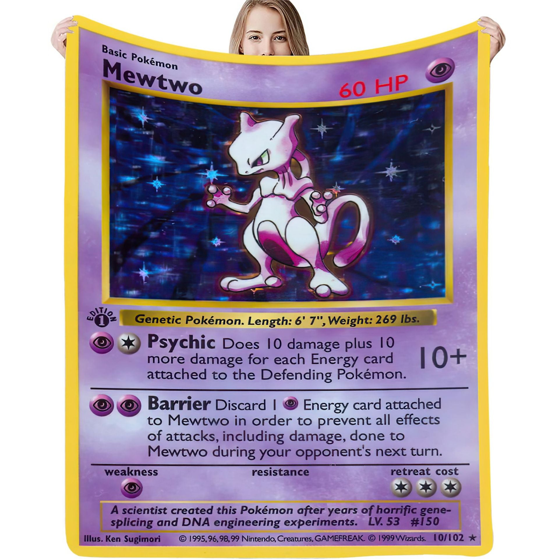 Pläd Ull Pokémon Mewtwo