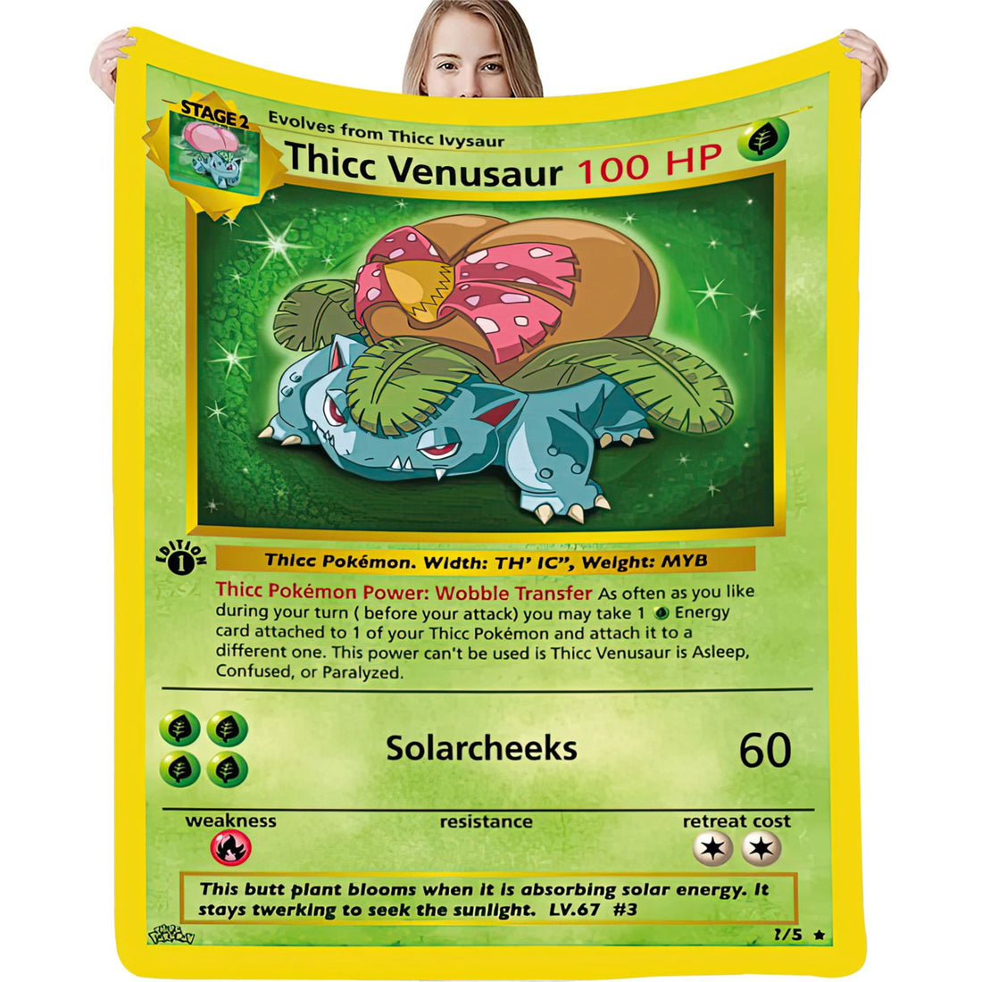 Stor Pläd Pokémon Venusaur