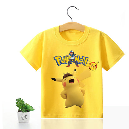 Gul Pokémon T-Shirt Pikachu